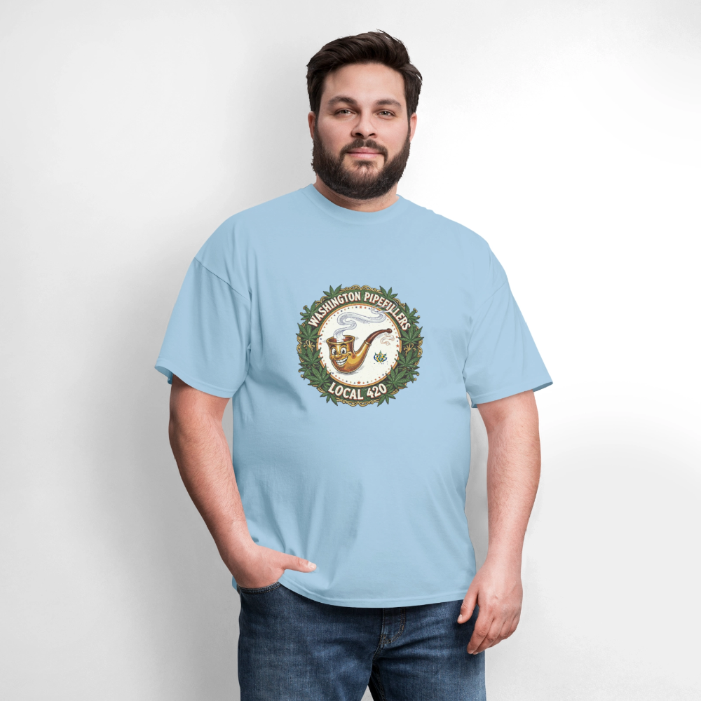 WASHINGTON PIPEFILLERS LOCAL 420 Men's T-Shirt - powder blue