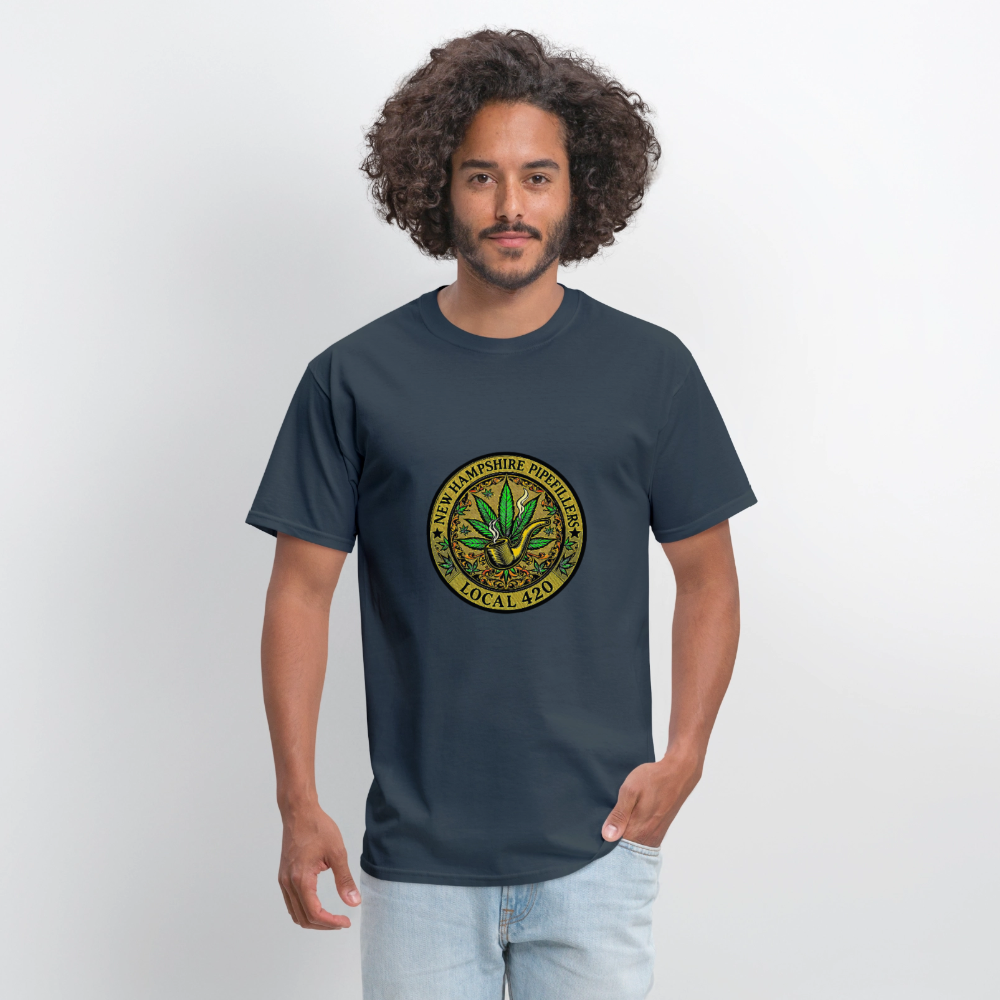 NEW HAMSHIRE PIPEFILLERS LOCAL 420 Men's T-Shirt -  blue dusk