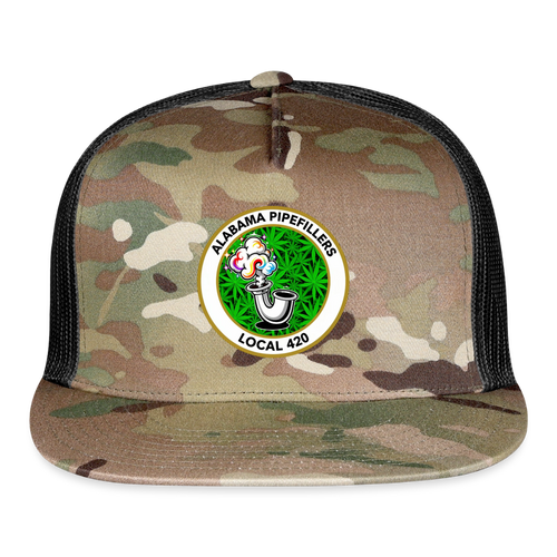 ALABAMA PIPEFILLERS LOCAL 420 Camo Trucker Hat - MultiCam\black