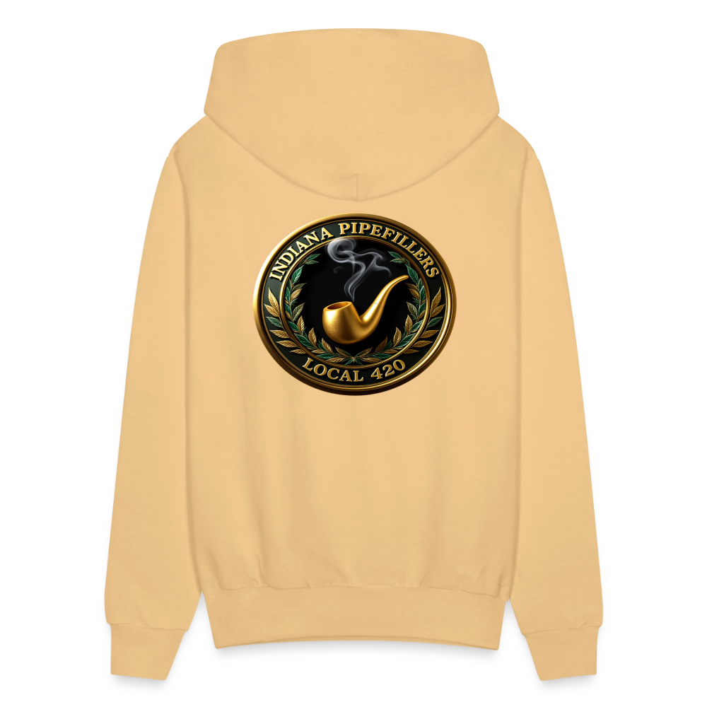 INDIANA PIPEFILLERS LOCAL 420 F/B DESIGN Men's Hoodie - light gold 