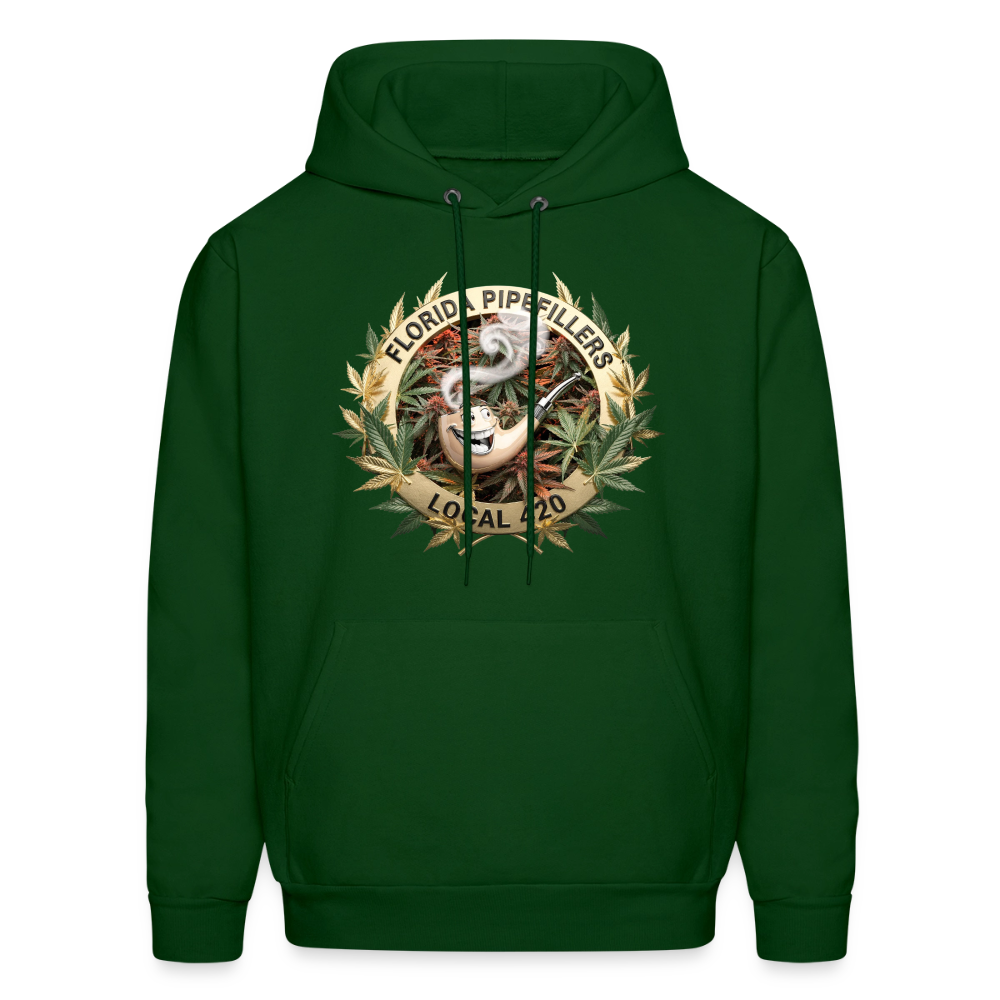 FLORIDA PIPEFILLERS LOCAL 420 F/B DESIGN Men's Hoodie - forest green