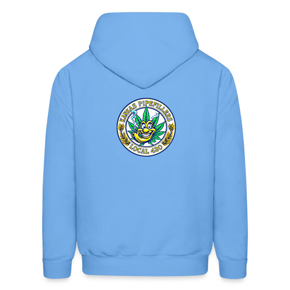 KANSAS PIPEFILLERS LOCAL 420 F/B DESIGNS Men's Hoodie - carolina blue