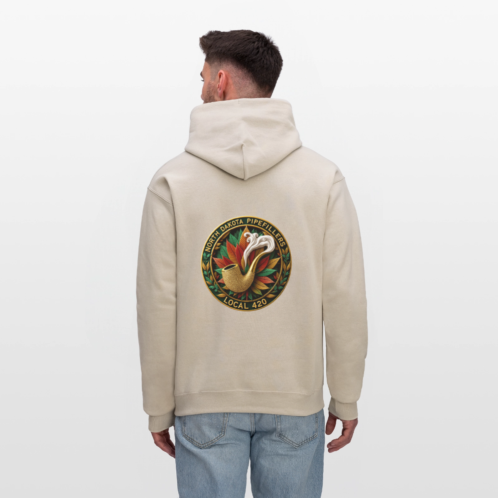 NORTH DAKOTA PIPEFILLERS LOCAL 420 F/B DESIGNS Men's Hoodie - Sand