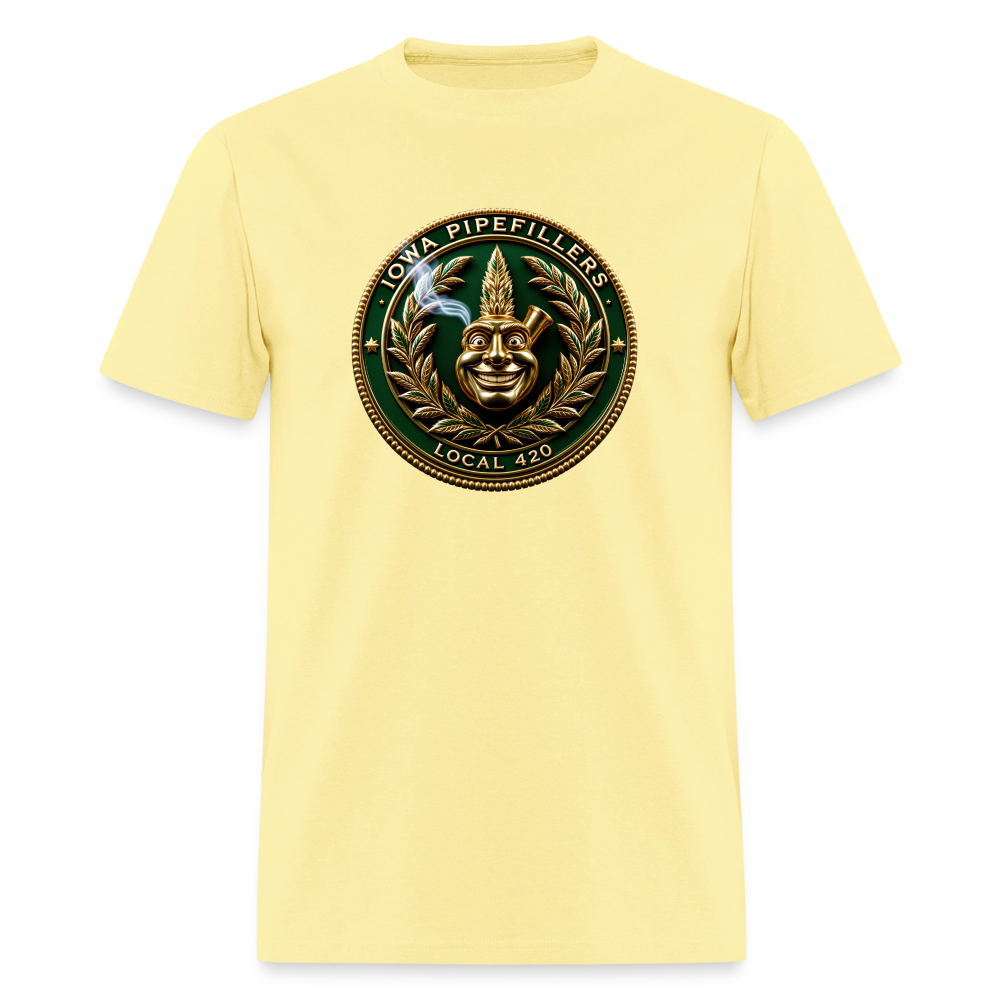 IOWA PIPEFILLERS LOCAL 420 F/B DESIGN Men's T-Shirt - cornsilk