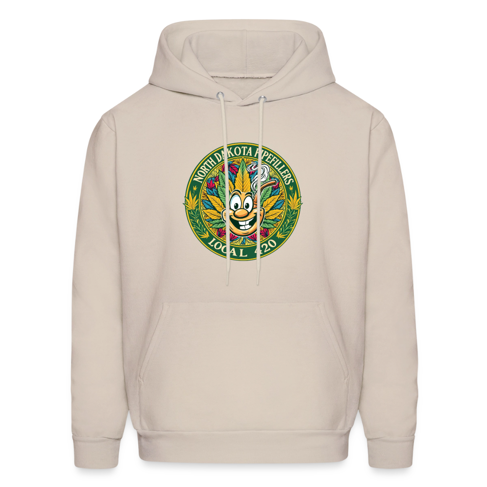 NORTH DAKOTA PIPEFILLERS LOCAL 420 F/B 2 DESIGNS Men's Hoodie - Sand