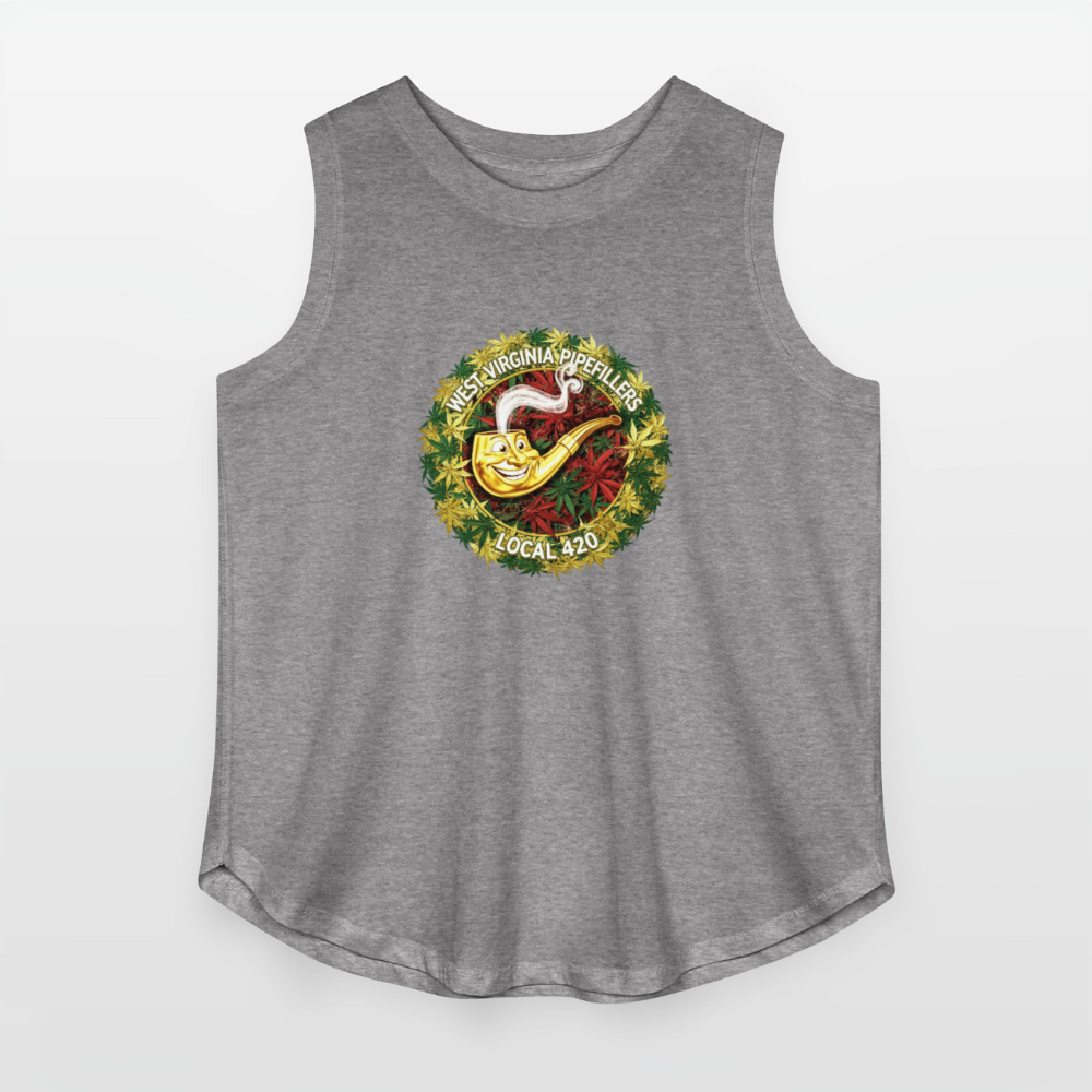 WEST VIRGINIA PIPIEFILLERS LOCAL 420 Men's Women's Curvy Relaxed Tank Top - granite heather 