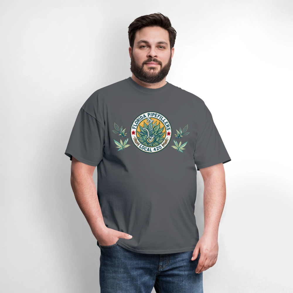 FLORIDA PIPEFILLERS LOCAL 420 Men's T-Shirt - charcoal