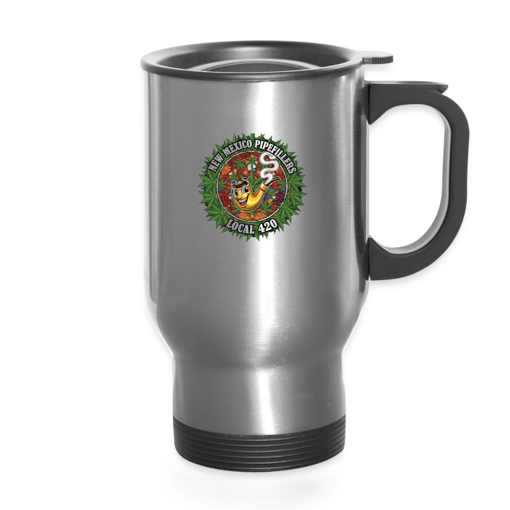NEW MEXICO PIPEFILLERS LOCAL 420 14oz Stainless Steel Travel Mug - silver