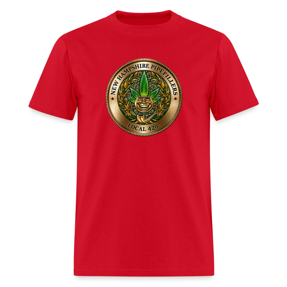NEW HAMPSHIRE PIPEFILLERS UNION LOCAL 420 Men's T-Shirt - red