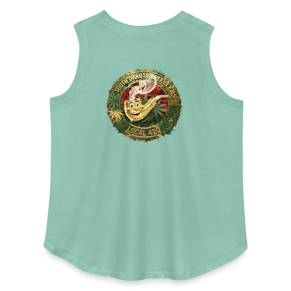 SOUTH DAKOTA PIPEFILLERS LOCAL 420  F/B DESIGN Women's Curvy Relaxed Tank Top - saltwater