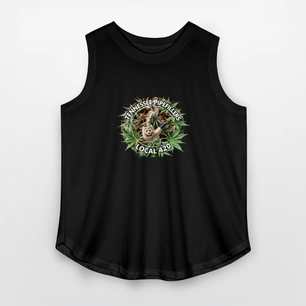 TENNESSEE PIPEFILLERS LOCAL 420 F/B DESIGN Women's Curvy Relaxed Tank Top - black