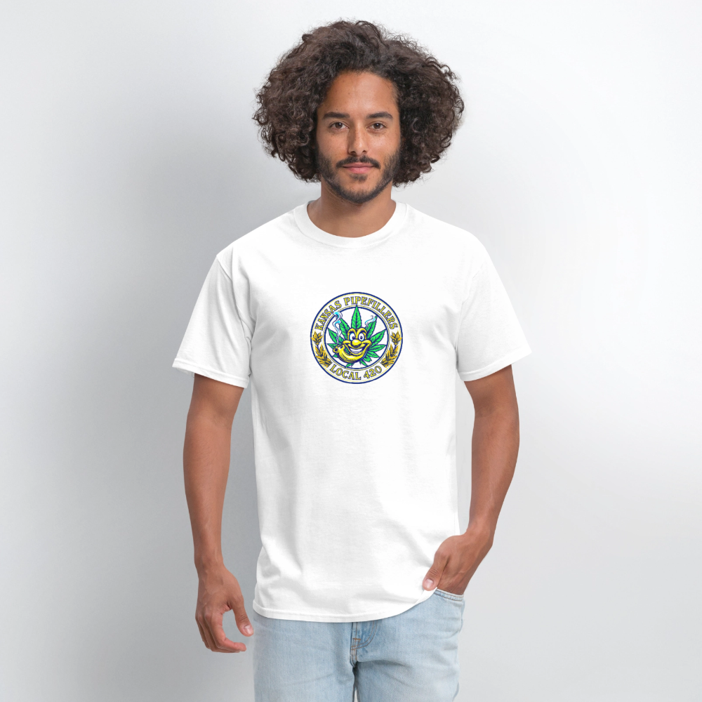 KANSAS PIPEFILLERS LOCAL 420 Men's T-Shirt - white