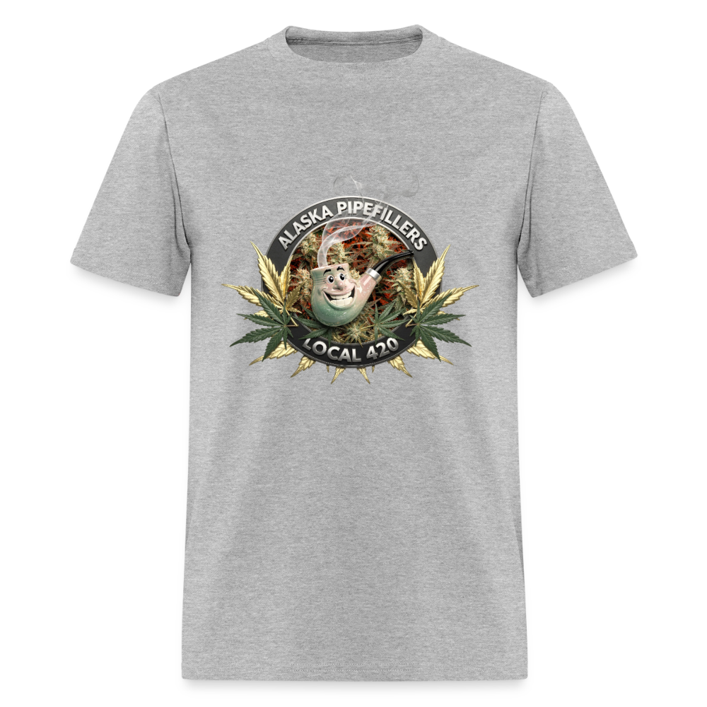 ALASKA PIPEFILLERS LOCAL 420 F/B DESIGN Men's T-Shirt - heather gray