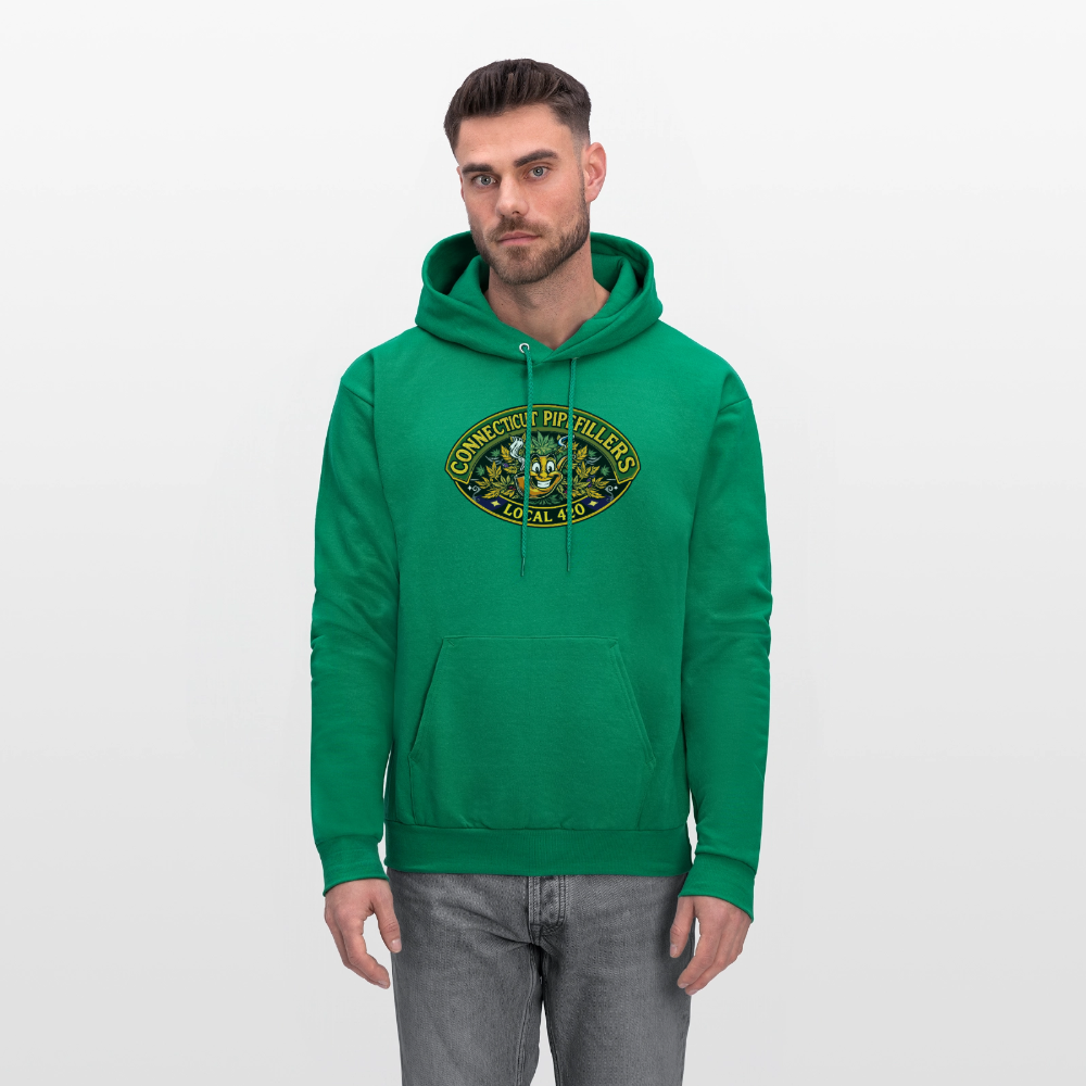 CONNECTICUT PIPEFILLERD LOCAL 420 F/B DESIGN Men's Hoodie - kelly green