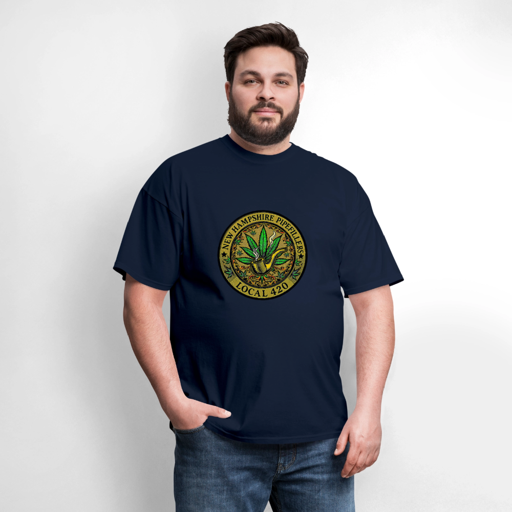 NEW HAMSHIRE PIPEFILLERS LOCAL 420 Men's T-Shirt - navy