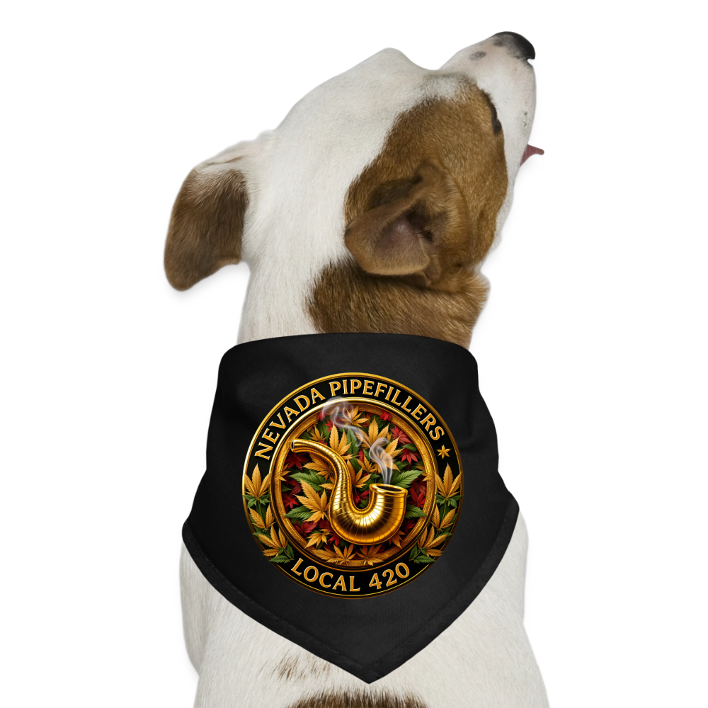 NEVADA PIPEFILLERS LOCAL 420  Dog Bandana - black