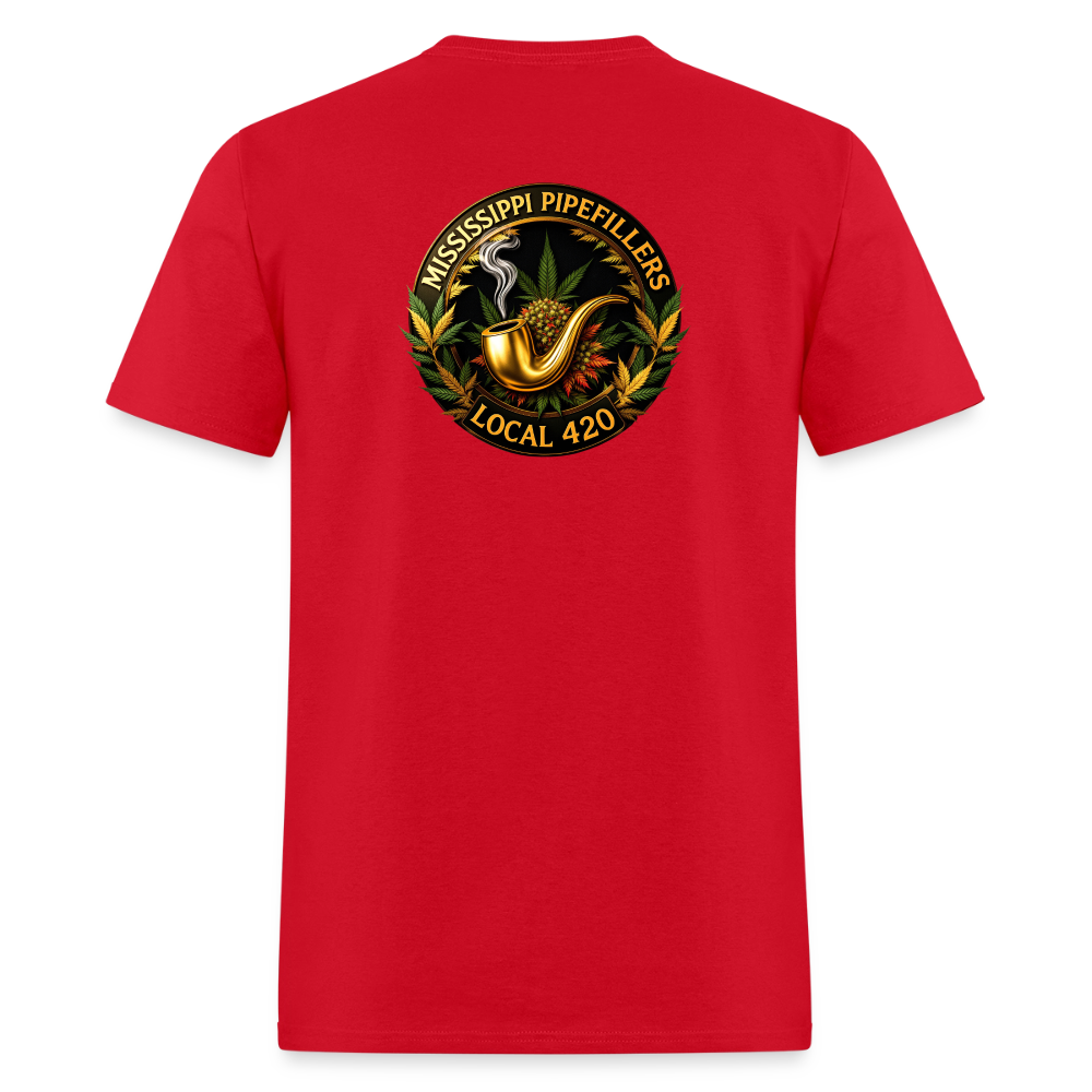 MISSISSIPPI PIPEFILLERS LOCAL 420 Men's T-Shirt - red