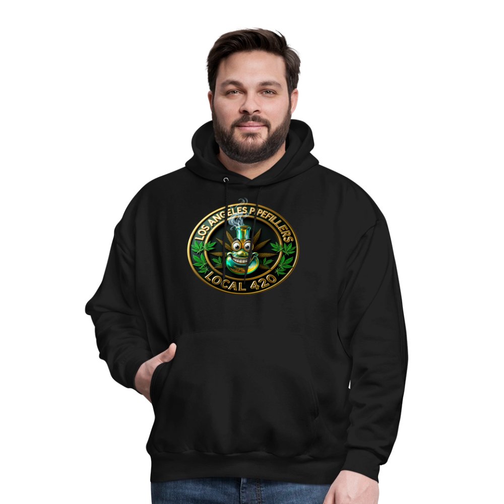 LOS ANGLES PIPEFILLERS LOCAL 420 Men's Hoodie - black