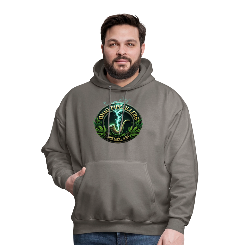 OHIO PIPEFILLERS UNION LOCAL 420 F/B DESIGNS Men's Hoodie - asphalt gray