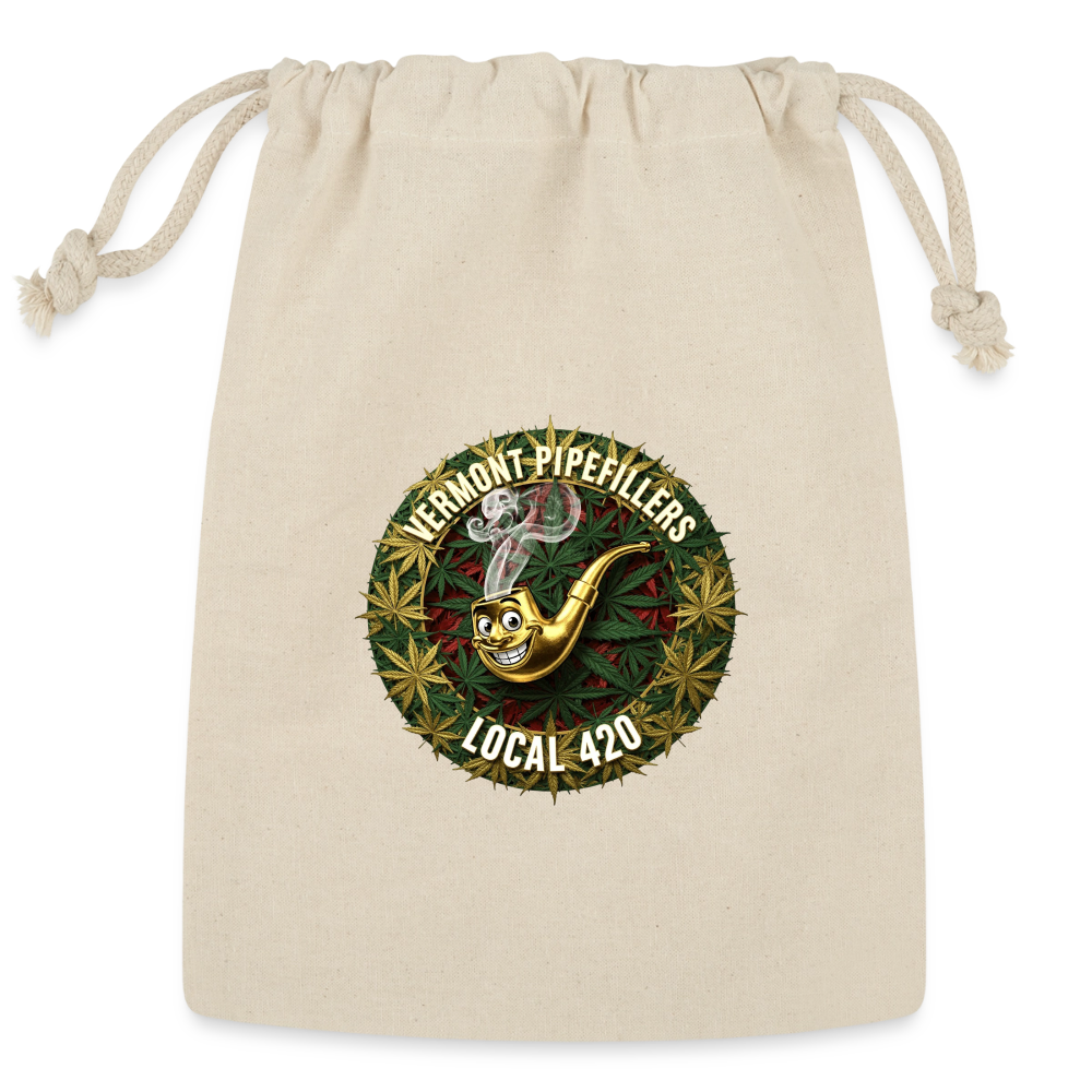 VERMONT PIPEFILLERS LOCAL 420 Union Reusable Gift Bag - Natural
