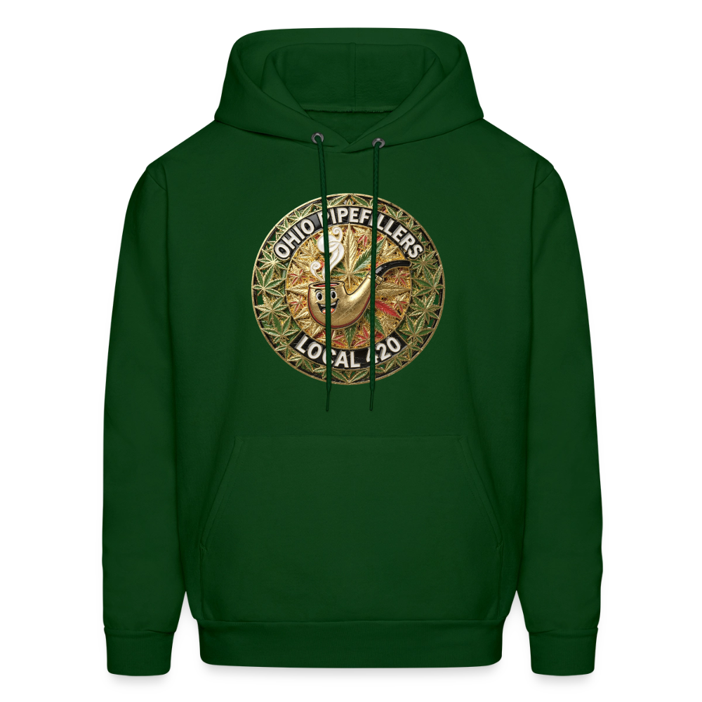 OHIO PIPEFILLERS LOCAL 420  Men's Hoodie - forest green