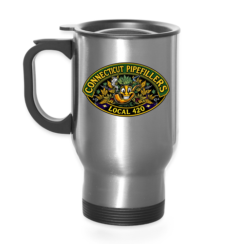 CONNECTICUT PIPEFILLERD LOCAL 420 14oz Stainless Steel Travel Mug - silver