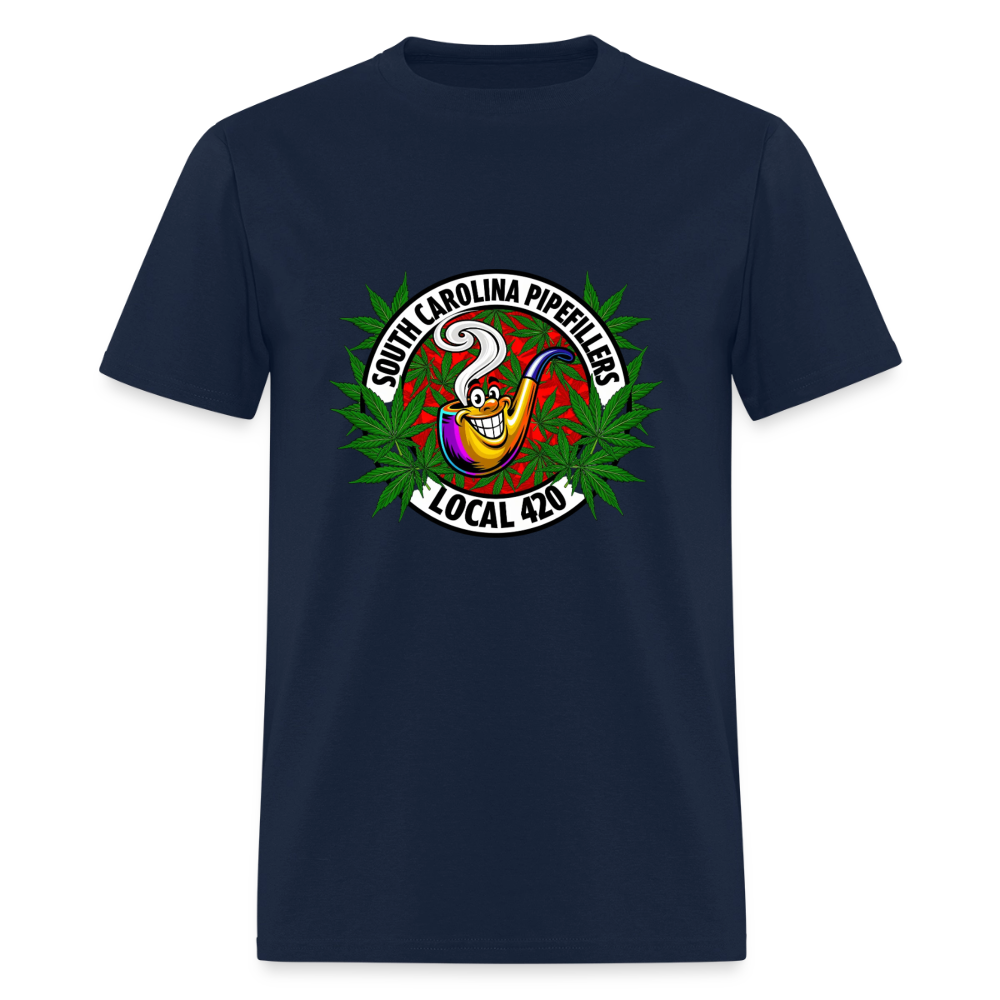 SOUTH CAROLINA PIPEFILLERS LOCAL 420 F/B DESIGN Men's T-Shirt - navy