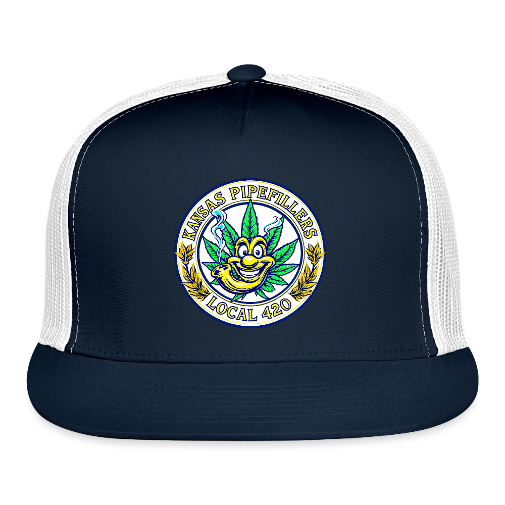 KANSAS PIPEFILLERS LOCAL 420 Trucker Hat - navy/white