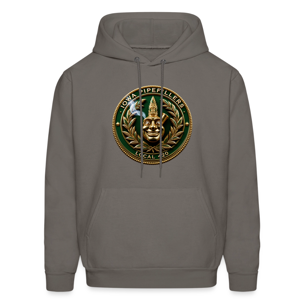 IOWA PIPEFILLERS LOCAL 420 F/B DESIGN Men's Hoodie - asphalt gray