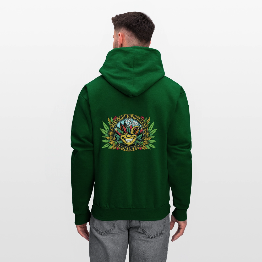 MISSOURI PIPEFILLERS LOCAL 420  F/B DESIGNS Men's Hoodie - forest green