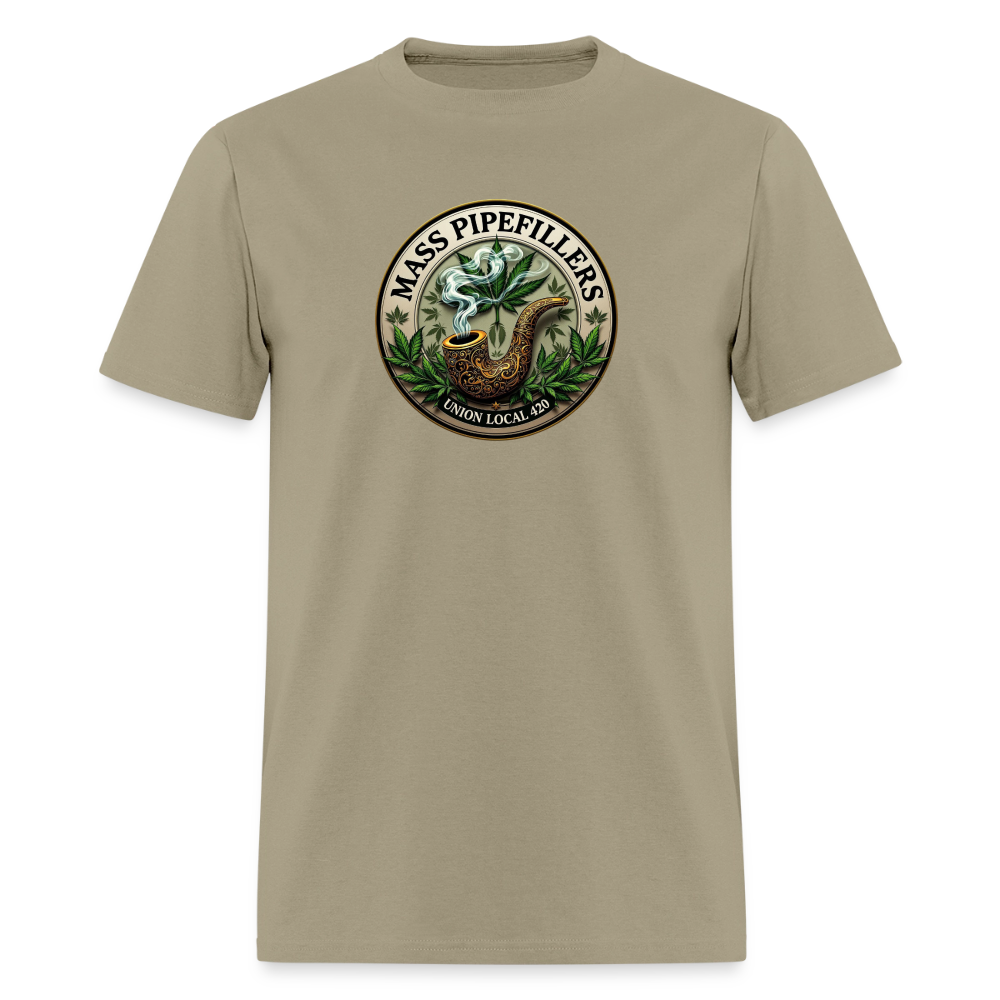 MASS PIPEFILLERS LOCAL 420 Men's T-Shirt - khaki