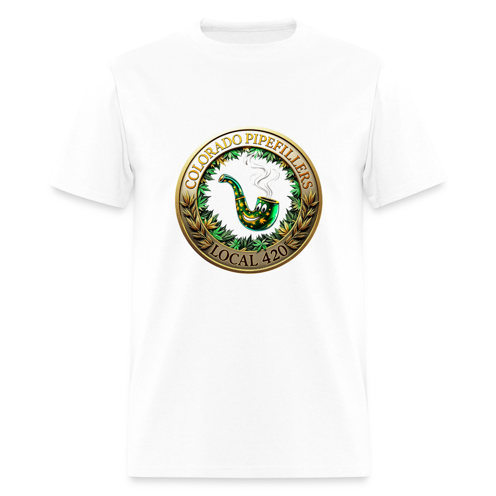 COLORADO PIPEFILLERS LOCAL 420  Men's T-Shirt - white
