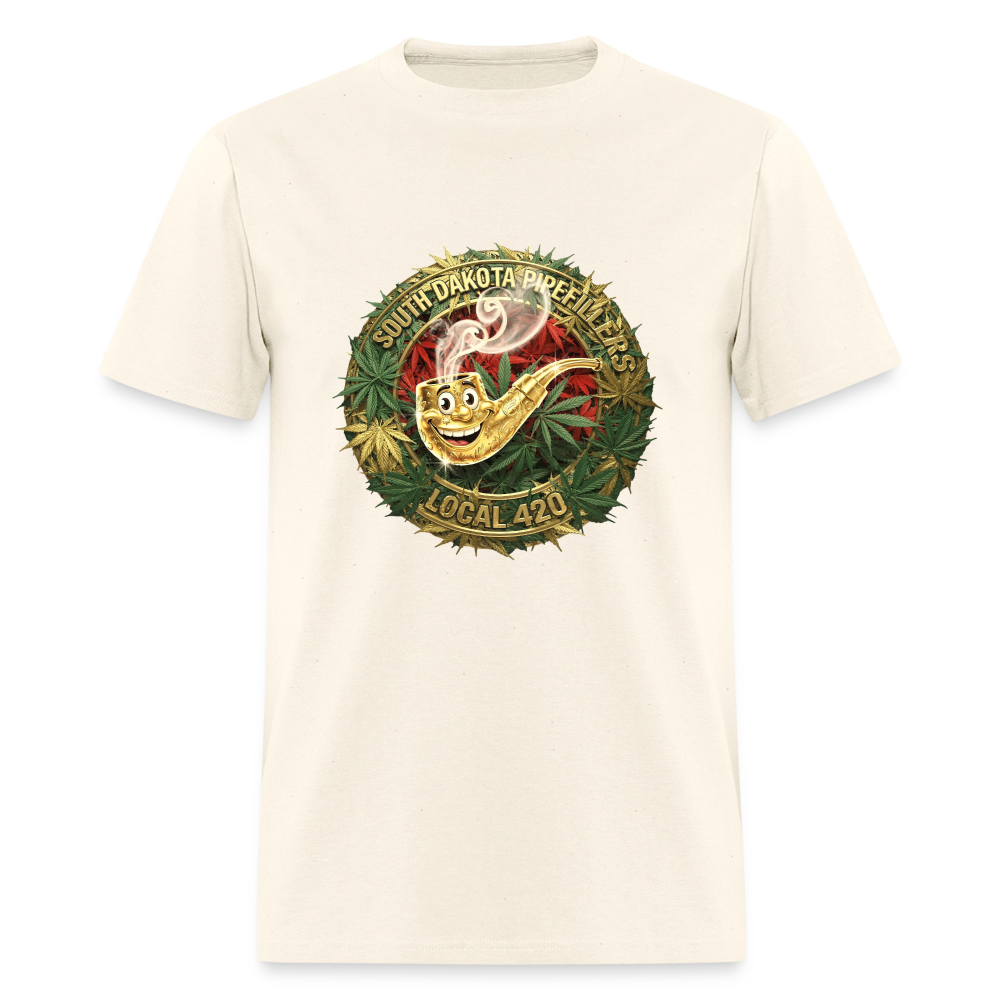 SOUTH DAKOTA PIPEFILLERS LOCAL 420 Men's T-Shirt - sweet cream heather