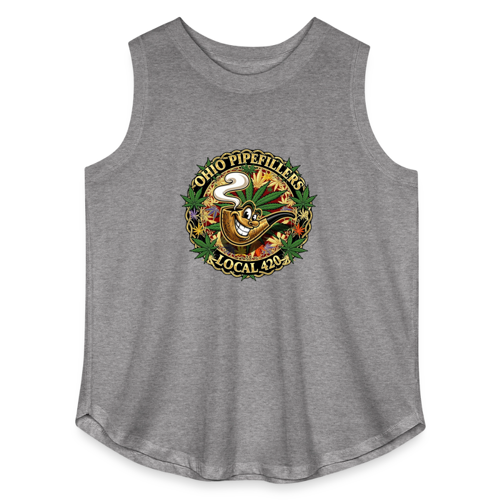 OHIO PIPEFILLERS LOCAL 420 Women's Curvy Relaxed Tank Top - granite heather 