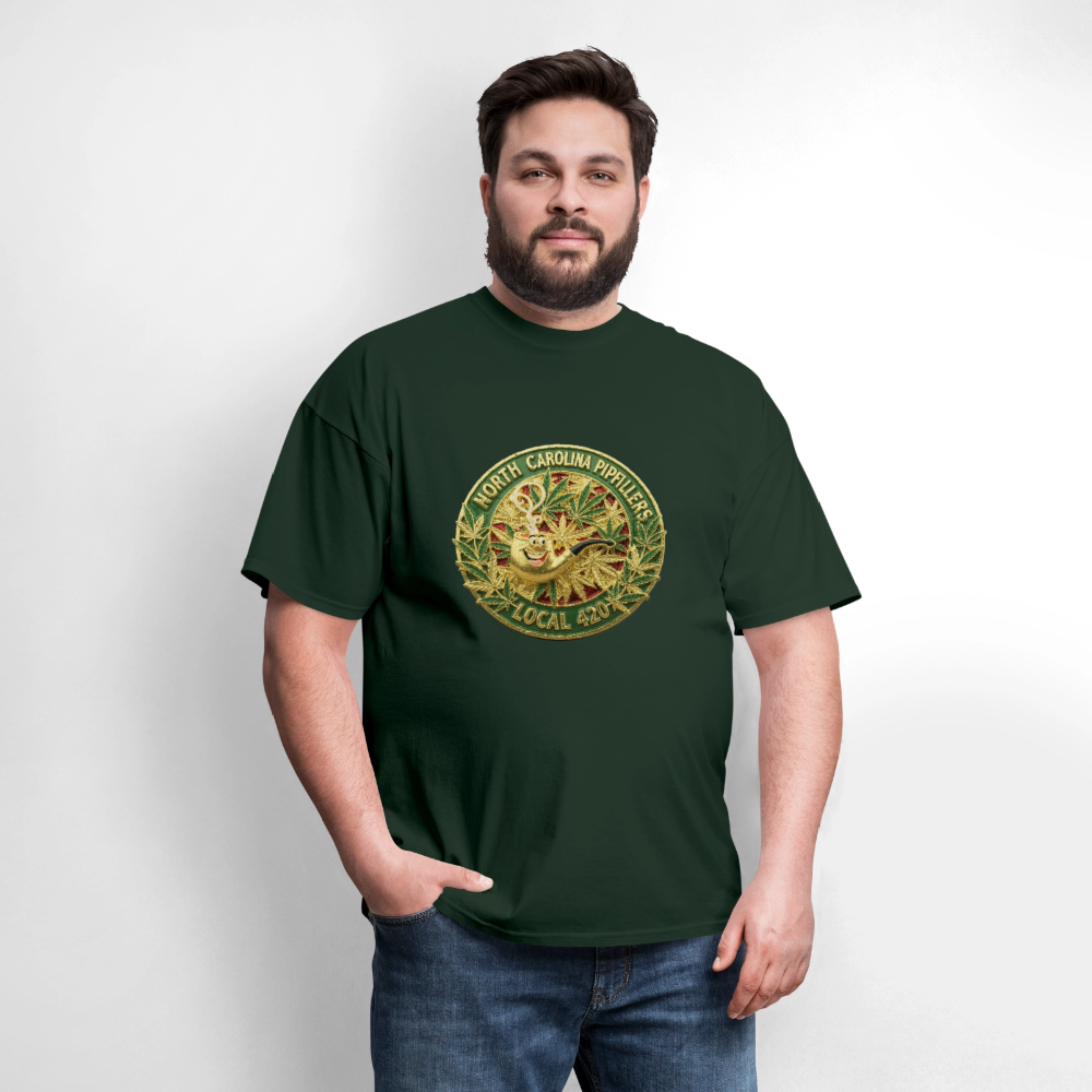 NORTH CAROLINA  PIPEFILLERS LOCAL 420 Men's T-Shirt - forest green