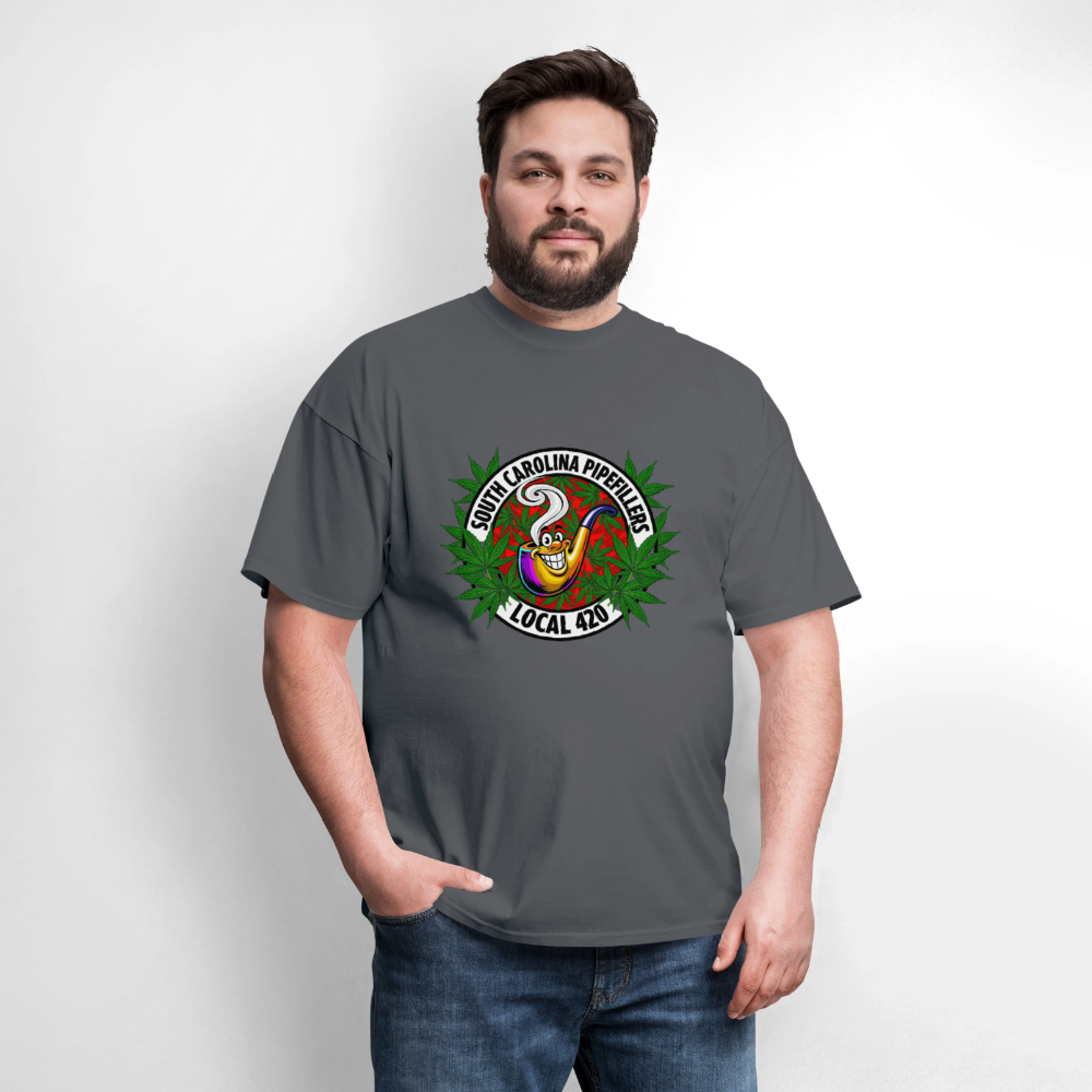 SOUTH CAROLINA PIPEFILLERS LOCAL 420 F/B DESIGN Men's T-Shirt - charcoal