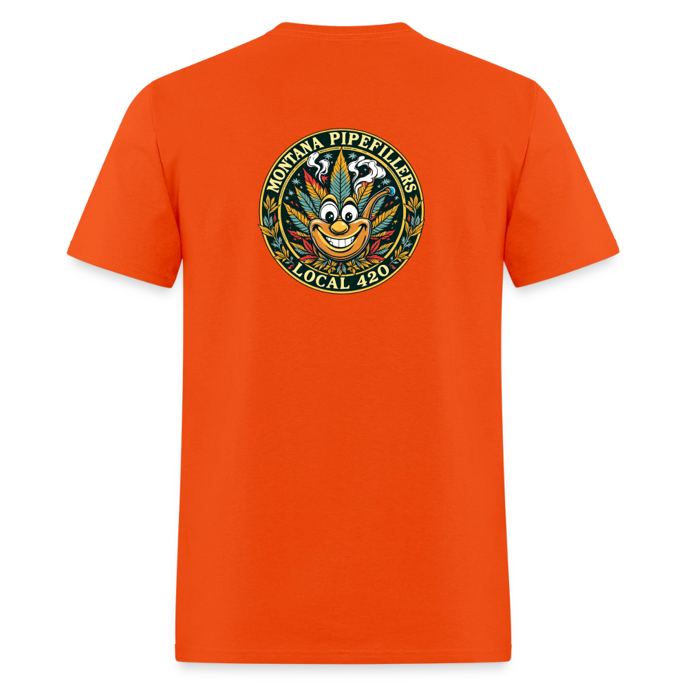 MONTANA PIPEFILLERS LOCAL 420 F/B DESIGN Men's T-Shirt - orange