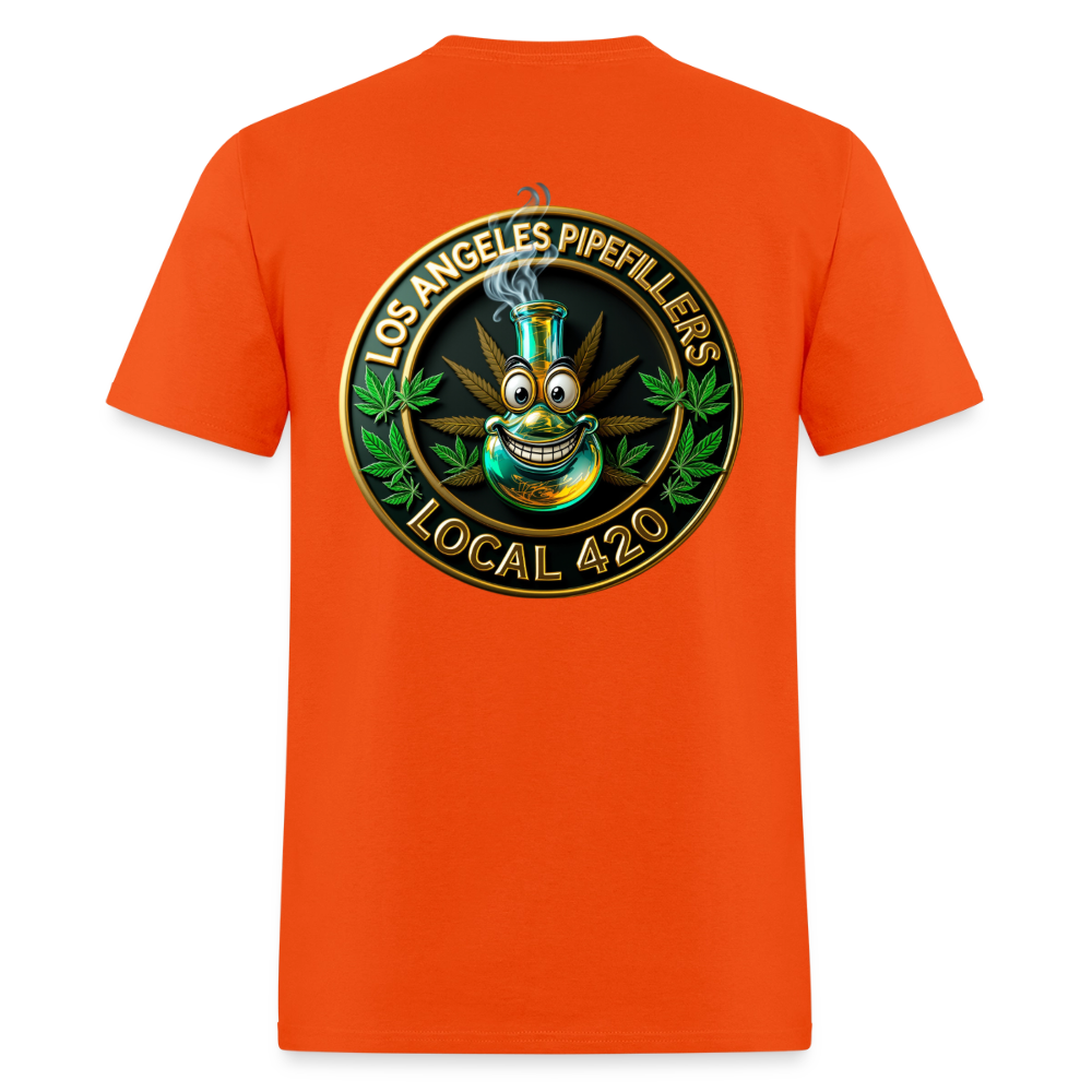 LOS ANGELES PIPEFILLERS LOCAL 420 F/B DESIGNS Men's T-Shirt - orange