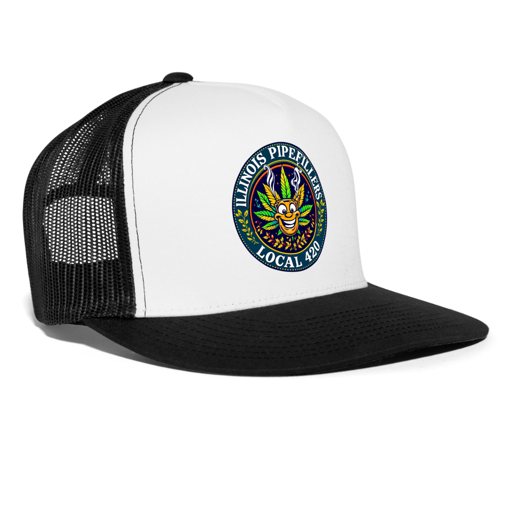 ILLINOIS PIPEFILLERS LOCAL 420 Trucker Hat - white/black