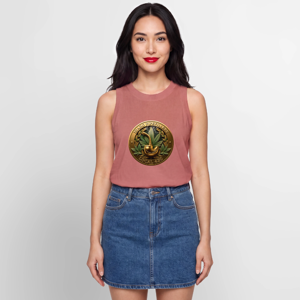 IDAHO PIPEFILLERS LOCAL 420 Women's Relaxed Tank Top - mauve