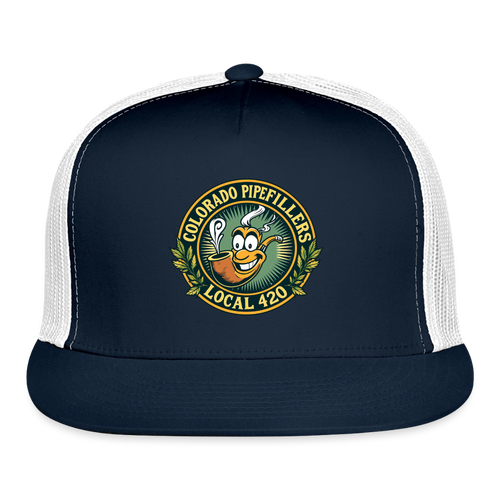 COLORADO PIPEFILLERS LOCAL 420 Trucker Hat - navy/white