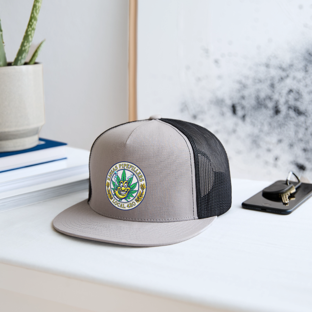 KANSAS PIPEFILLERS LOCAL 420 Trucker Hat - gray/black