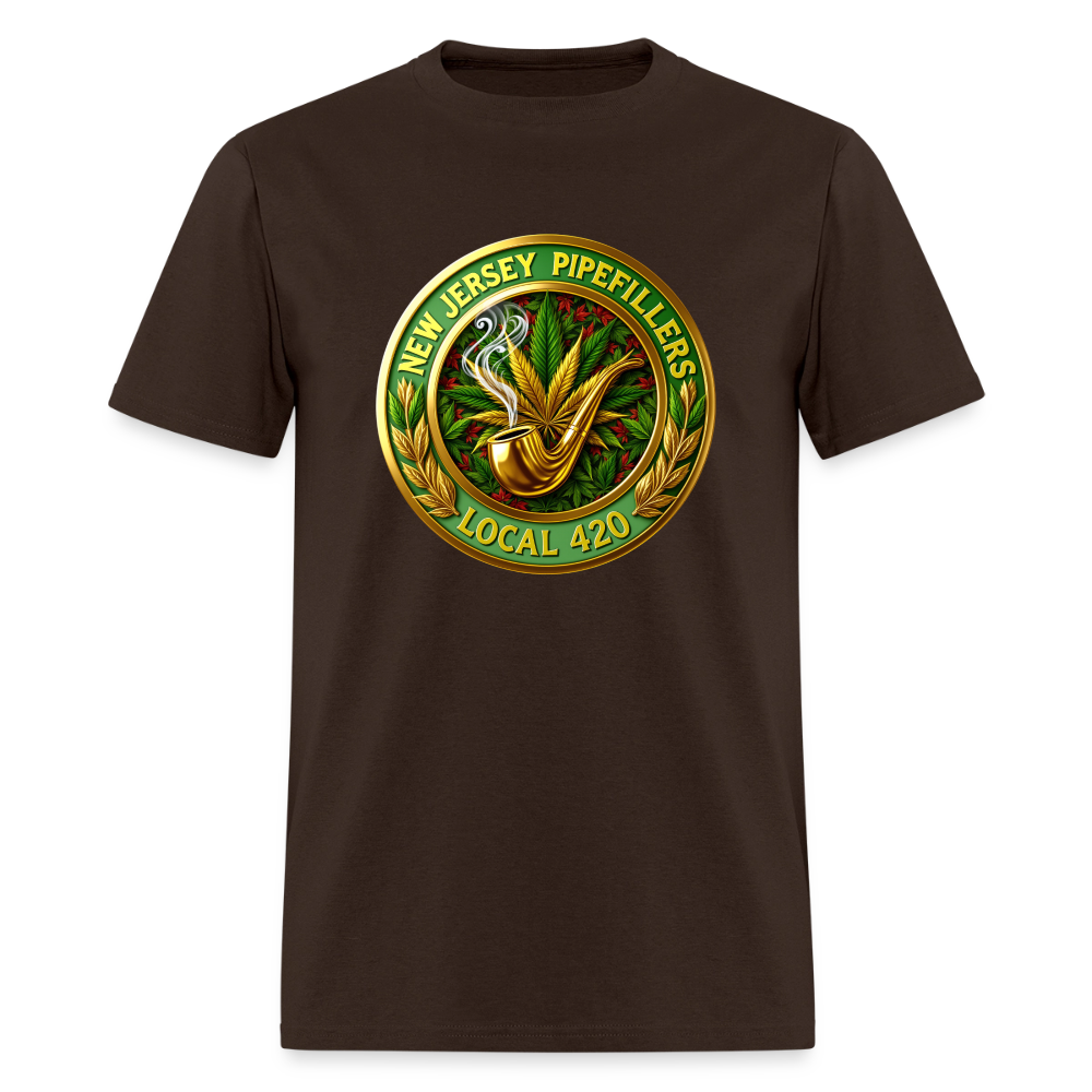 NEW JERSEY PIPEFILLERS LOCAL 420 Men's T-Shirt - brown