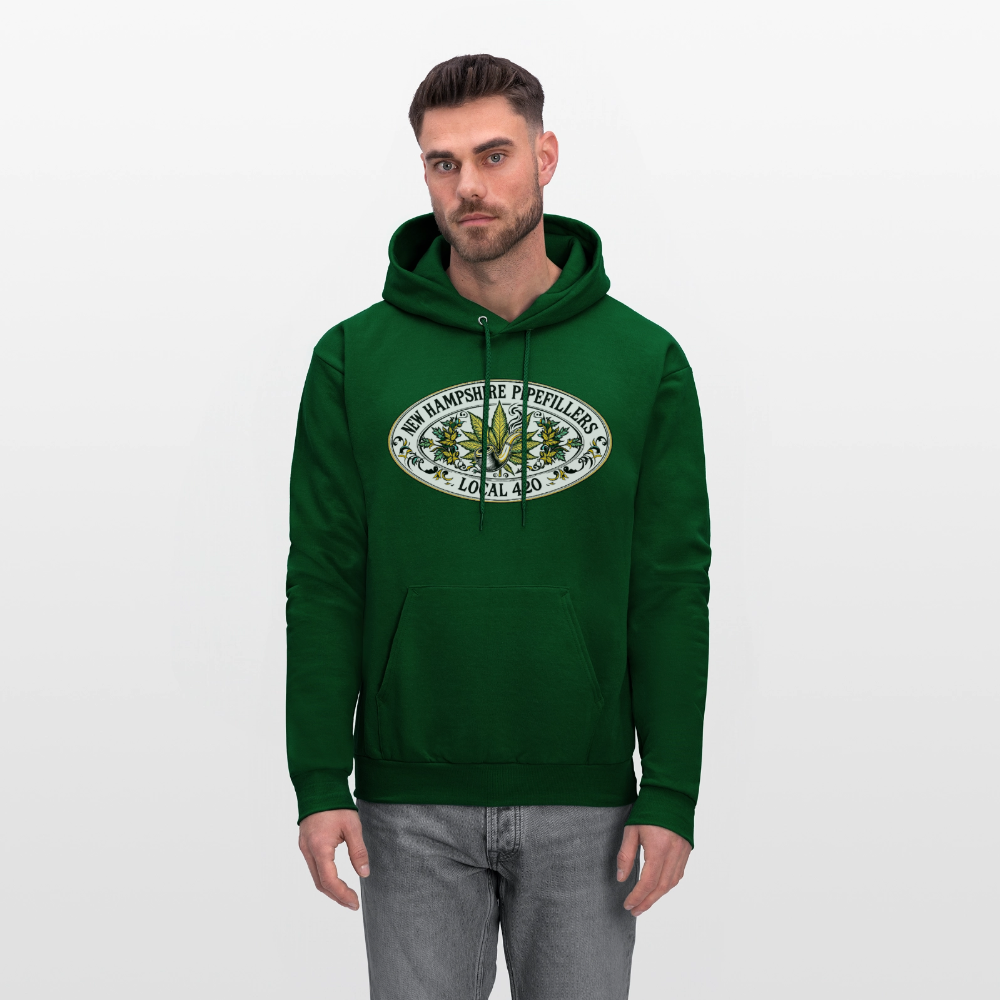 NEW HAMPSHIRE PIPEFILLERS LOCAL 420 Men's Hoodie - forest green
