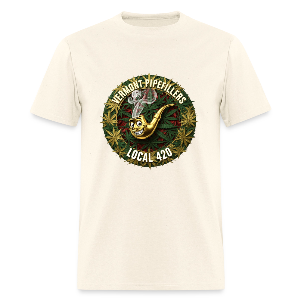 VERMONT PIPEFILLERS LOCAL 420  F/B DESIGN Men's T-Shirt - sweet cream heather