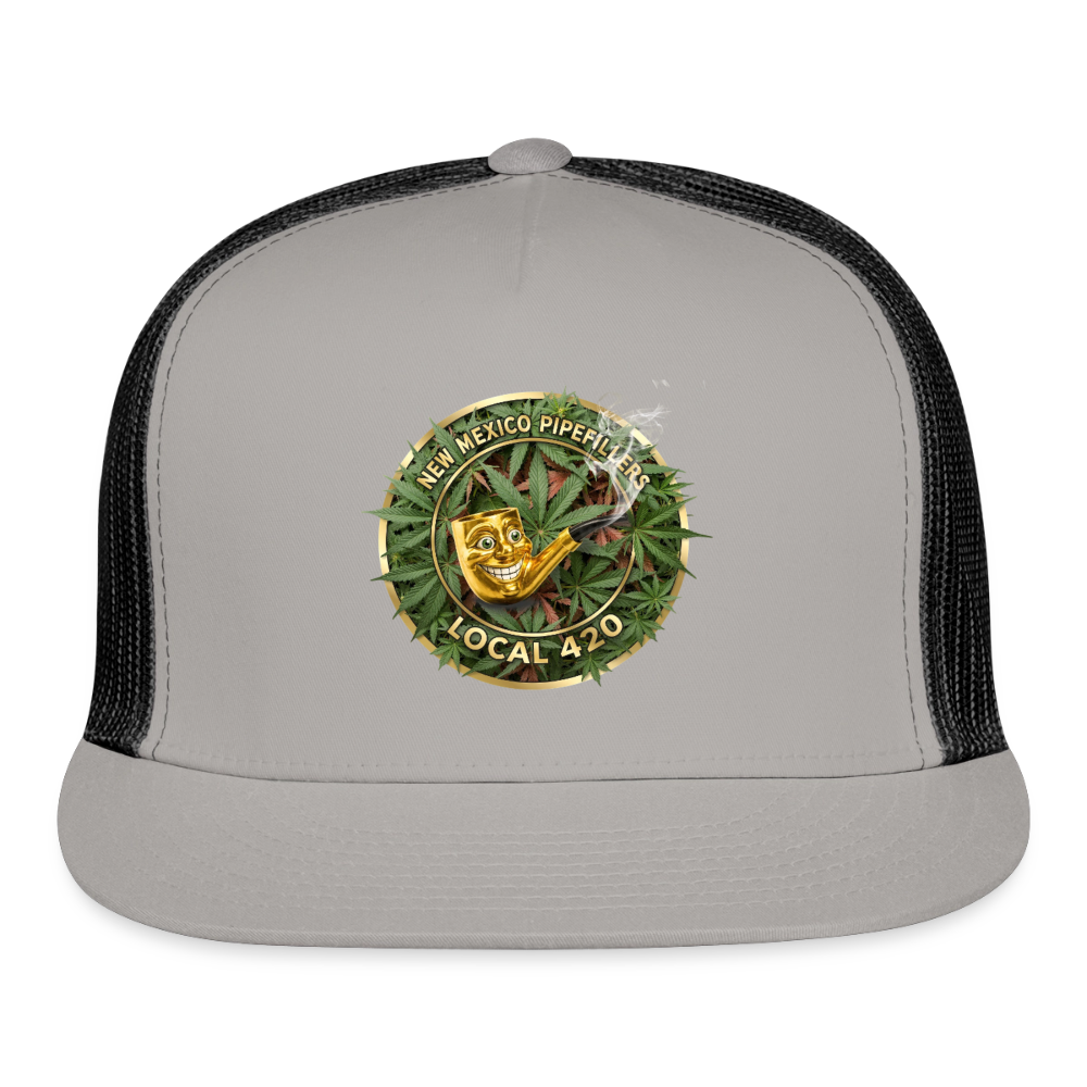 NEW MEXICO PIPEFILLERS LOCAL 420 Trucker Hat - gray/black