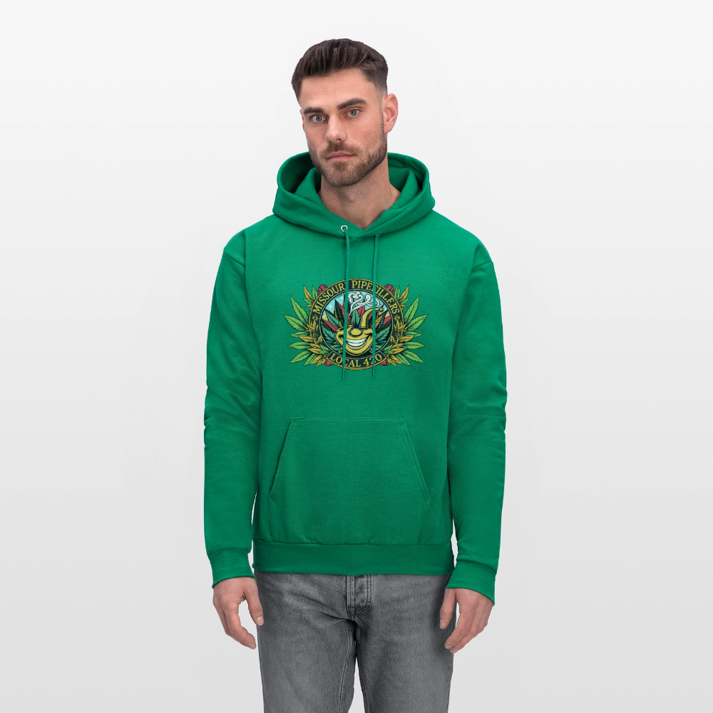 MISSOURI PIPEFILLERS LOCAL 420 Dog Bandana Men's Hoodie - kelly green