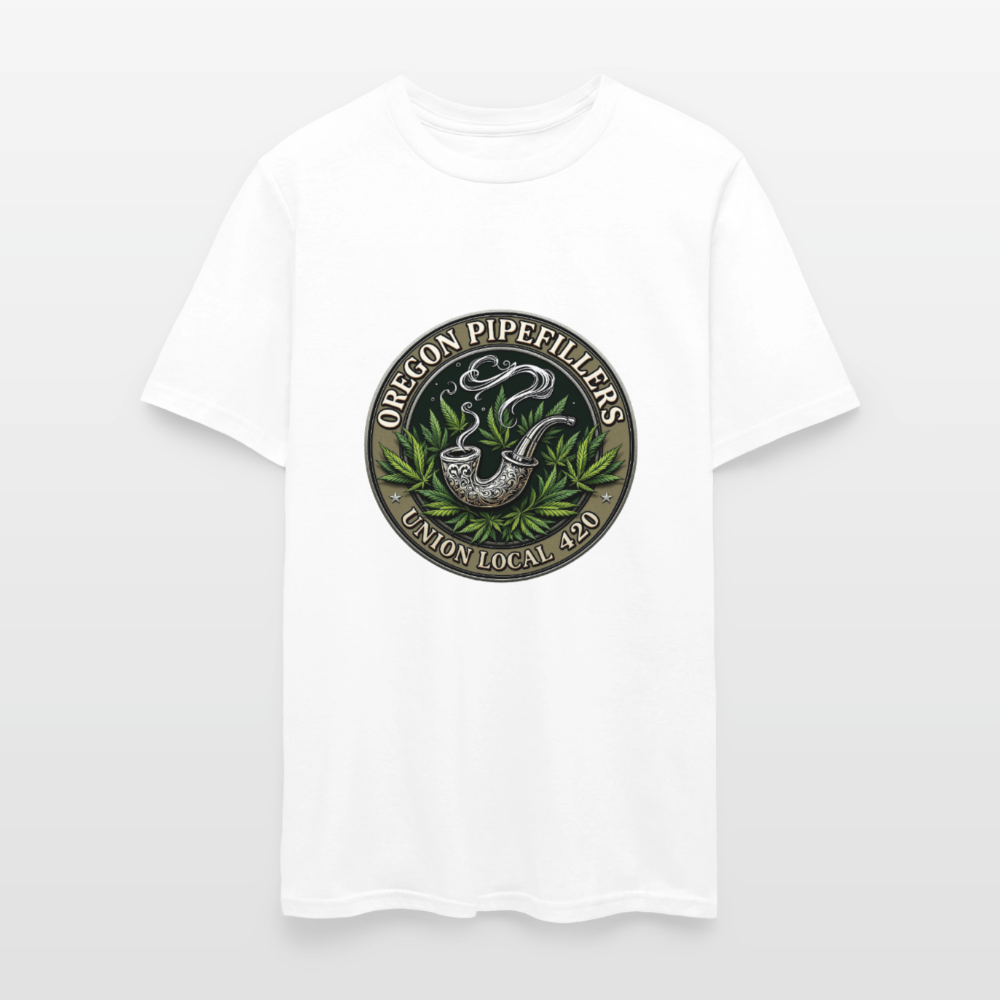 OREGON PIPEFILLERS UNION LOCAL 420 Men's T-Shirt - white