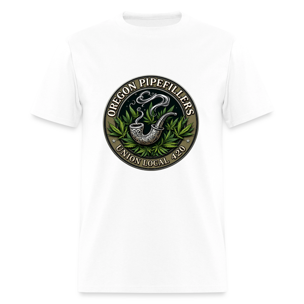 OREGON PIPEFILLERS UNION LOCAL 420 Men's T-Shirt - white