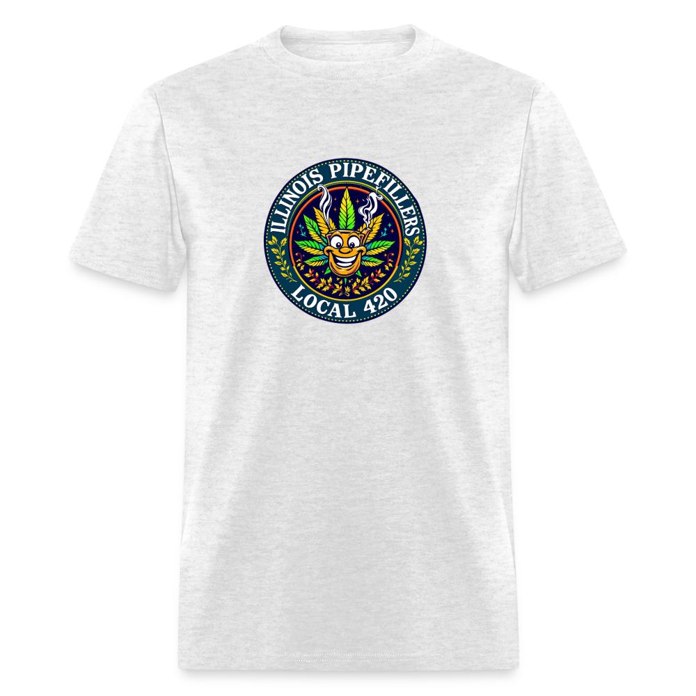 ILLINOIS PIPEFILLERS LOCAL 420 F/B DESIGN Men's T-Shirt - light heather gray